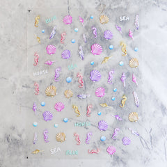 5D Nail Sticker - Little Seahorse