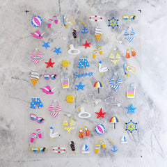 5D Nail Sticker - Summer Beach