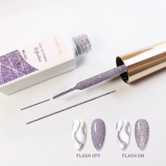 Reflective Liner Gel Art Polish - RGA03 Sparkly Violets