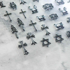 5D Nail Sticker - Retro Cross