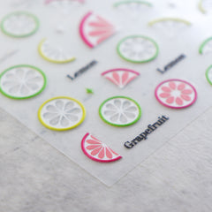 5D Nail Sticker - Lemon Slices