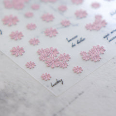 5D Nail Sticker - Pink Flower