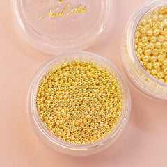 Metallic Caviar Beads - Gold (1.5 mm)