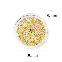 Micro Metallic Caviar Beads - Gold (0.4 mm)