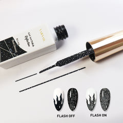 Reflective Liner Gel Art Polish - RGA06 Black Diamond