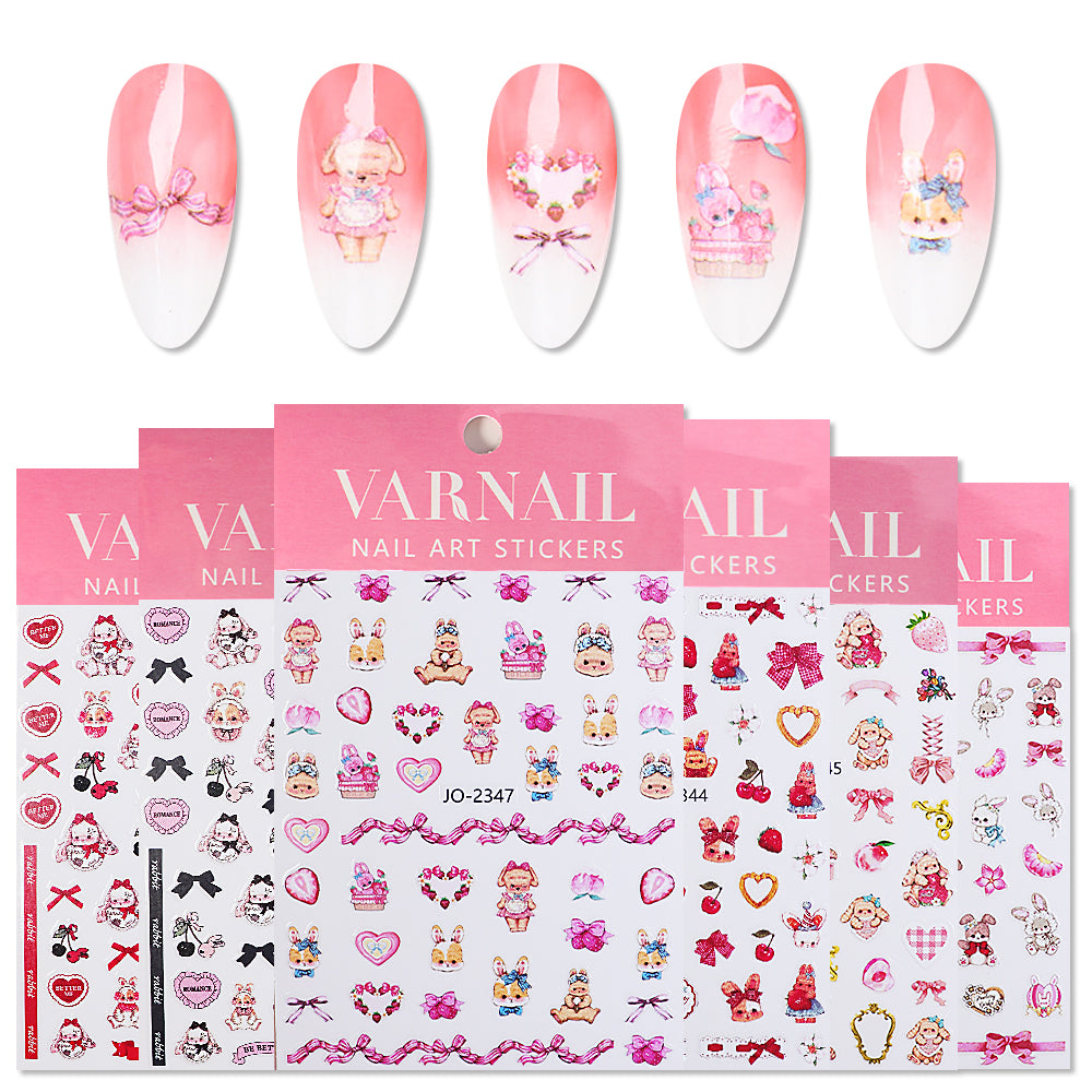 Airbrush Nail Art Stickers, 3d Self-adhesive Butterfly Heart