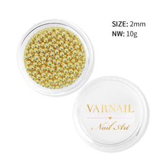 Metallic Caviar Beads - Gold (2 mm)