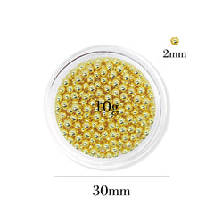 Metallic Caviar Beads - Gold (2 mm)