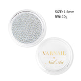 Metallic Caviar Beads - Silver (1.5 mm)