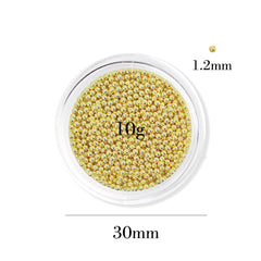 Metallic Caviar Beads - Gold (1.2 mm）