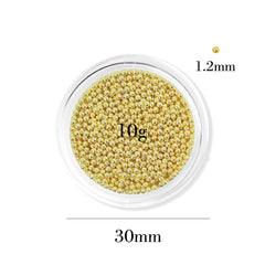 Metallic Caviar Beads - Gold (1.2 mm)