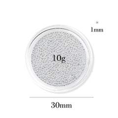 Metallic Caviar Beads - Silver (1 mm)