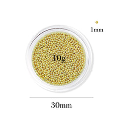 Metallic Caviar Beads - Gold (1 mm)