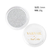 Metallic Caviar Beads - Silver (1 mm)