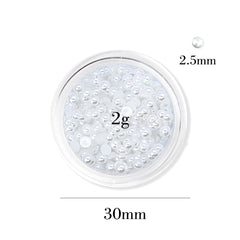 Flat Back Pearls - 2.5 mm