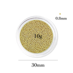 Metallic Caviar Beads - Gold (0.8 mm)