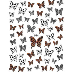 Nail Stickers - Leopard Butterfly