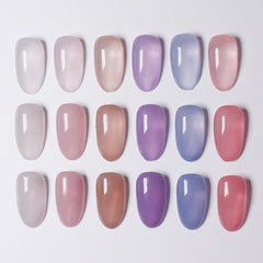 6 Colors Jelly Gel Polish Set - S15 Misty Garden