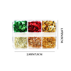 Nail Art Aluminum Foil Flakes - Christmas