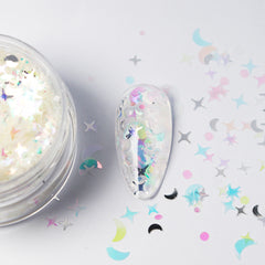 Nail Art Glitter Mixes - NG002 Fly Me to the Moon