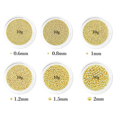 Metallic Caviar Beads Set - Gold
