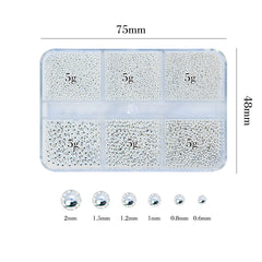 Metallic Caviar Beads - Silver (6 Grids/Box)
