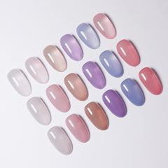 6 Colors Jelly Gel Polish Set - S15 Misty Garden