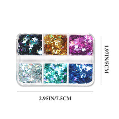 Holographic Laser Butterflies Sequins - 6 Grids