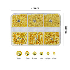 Metallic Caviar Beads - Gold (6 Grids/Box)