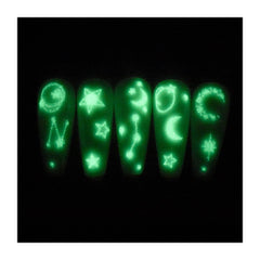 Nail Stickers - Glow in the Dark Star Moon & Butterfly