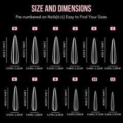 Soft Gel Tips - 3X Long Stiletto