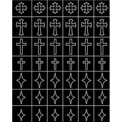 Nail Sticker - Hollow Inkjet Painting