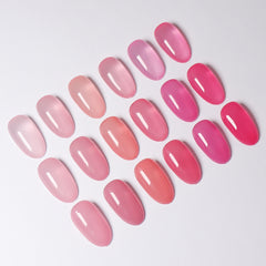 6 Colors Jelly Gel Polish Set - S14 Iced Peach