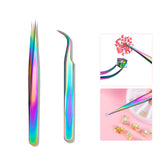 Rainbow Tweezers Curved Straight Nippers