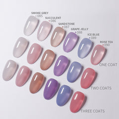 6 Colors Jelly Gel Polish Set - S15 Misty Garden