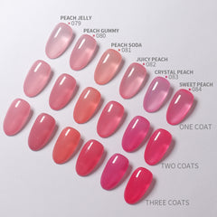 6 Colors Jelly Gel Polish Set - S14 Iced Peach
