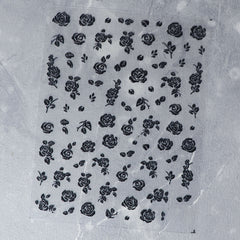 5D Nail Sticker - Black Rose
