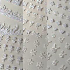 Nail Sticker - Colorful White