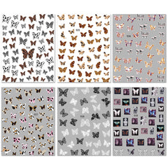 Nail Stickers - Leopard Butterfly