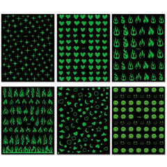 Nail Stickers - Glow in the Dark Star Heart