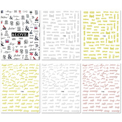 Nail Stickers - English Letter Words