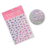 5D Nail Sticker - Pink Purple Butterfly