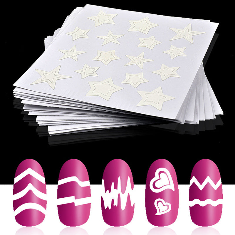 Nail art french tip stencil guides