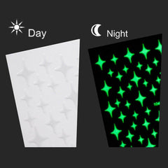 Nail Stickers - Glow in the Dark Star Heart