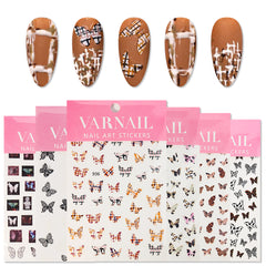 Nail Stickers - Leopard Butterfly
