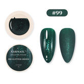 Solid Gel Polish - #99 GLITTER GREEN