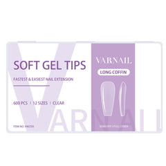 Soft Gel Tips - Long Coffin