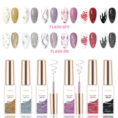 Reflective Liner Gel Art Polish - RGA04 Fairy Sparkly