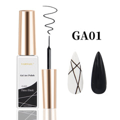 Liner Gel Art Polish - GA01 PIANO BLACK