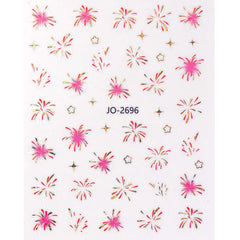 Nail Sticker - Colorful Fireworks